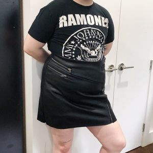 Torrid Black Leather Mini Skirt
